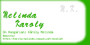 melinda karoly business card